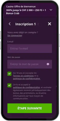 Malina casino CH Registre