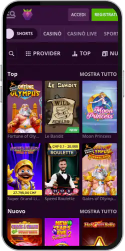 Malina casino Trova l’area del casino