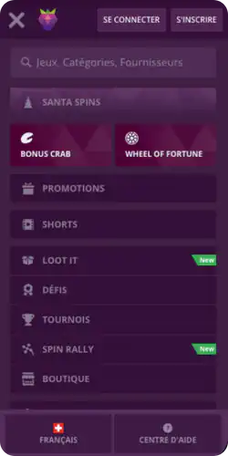 gestion des pages Malina casino