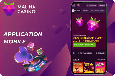 application mobile Malina Casino